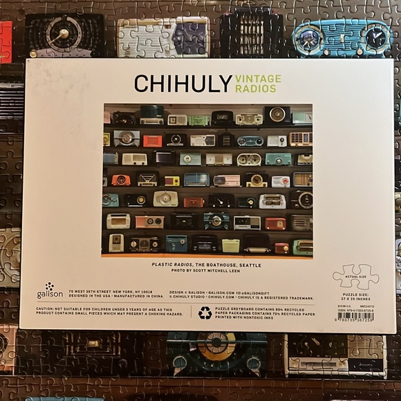🧩 1000 piece Galison “Chihuly Vintage Radios”. Great quality. Poster. Complete. - Picture 2 of 16